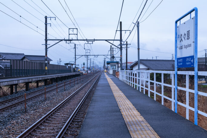 JR宇野線・久々原駅（岡山県：2024年2月）