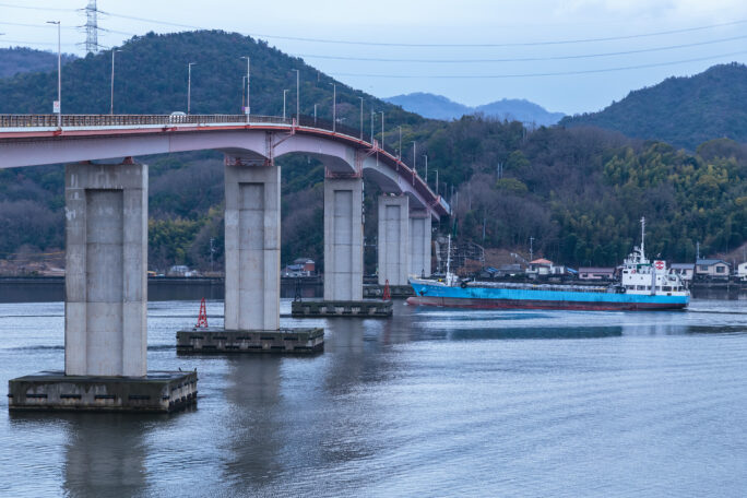 児島半島・児島湾大橋（岡山県：2024年2月）