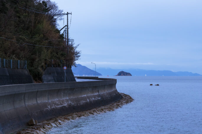 小豆島・小瀬付近から望む瀬戸内海（香川県：2024年2月）