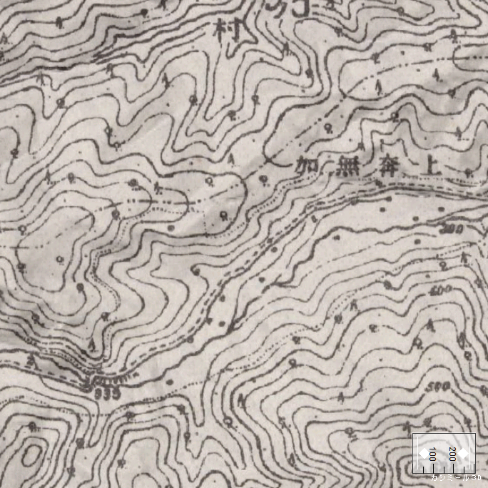 旧版地形図：上金華部落周辺（1939年7月発行）地形図：上金華部落周辺（2024年3月31日）