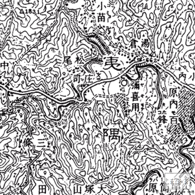 旧版地形図：西畑駅周辺（1906年6月30日）地形図：西畑駅周辺（2024年4月9日）