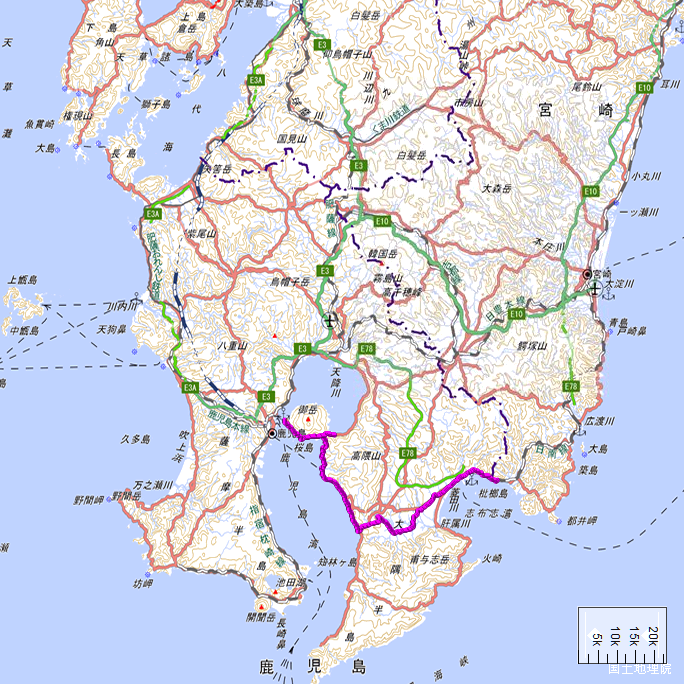 ルート図：ちゃり鉄9号4日目