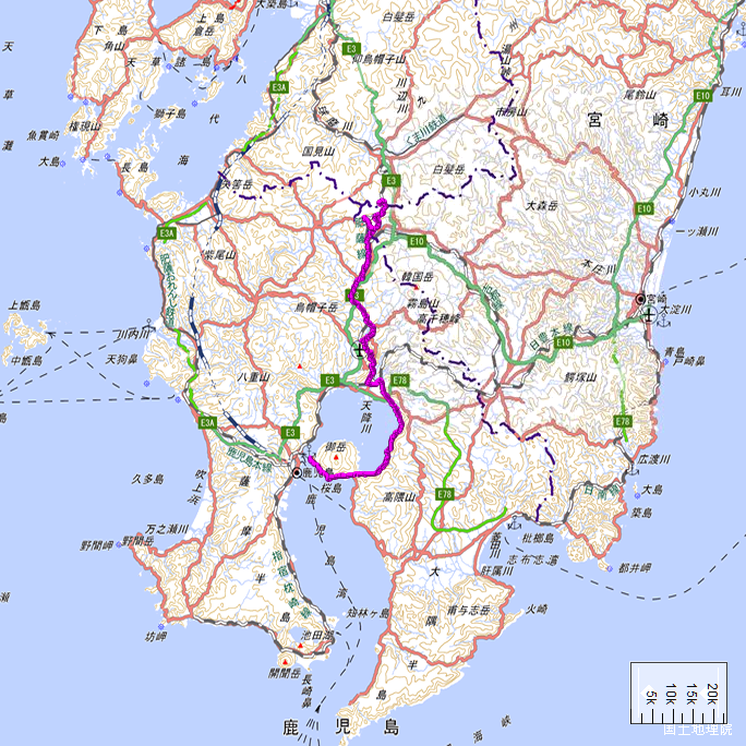 ルート図：ちゃり鉄9号5日目