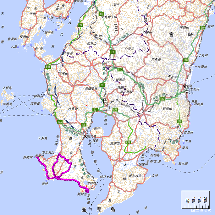 ルート図：ちゃり鉄9号13日目