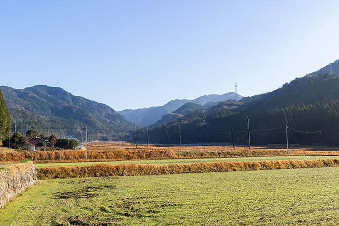 来し方、久七峠を山麓から遠望する