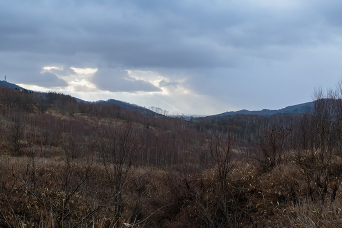 千桜橋を過ぎた地点からは遠く比布原野が見えていた