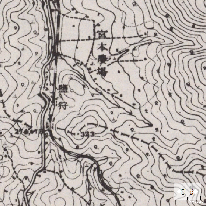 旧版地形図：塩狩第一地区（1919年）地形図：塩狩第一地区（2024年8月11日）