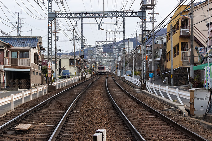 額田駅から先、石切駅にかけての急勾配