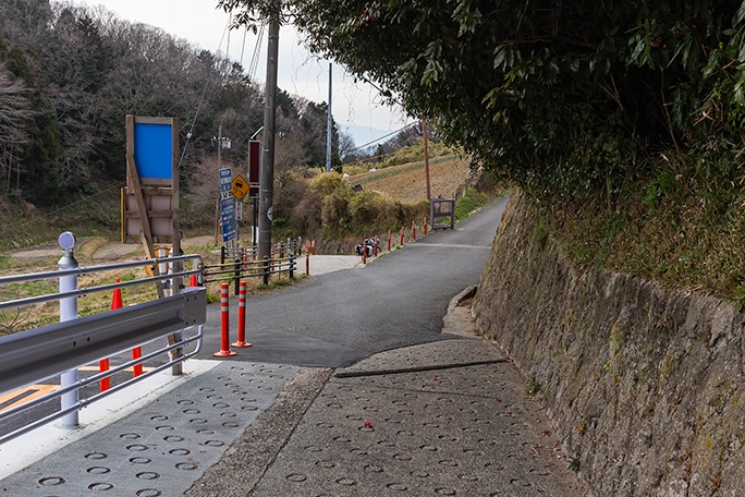 今度はなるかわ園地の園路を右から左に向かってクロスする