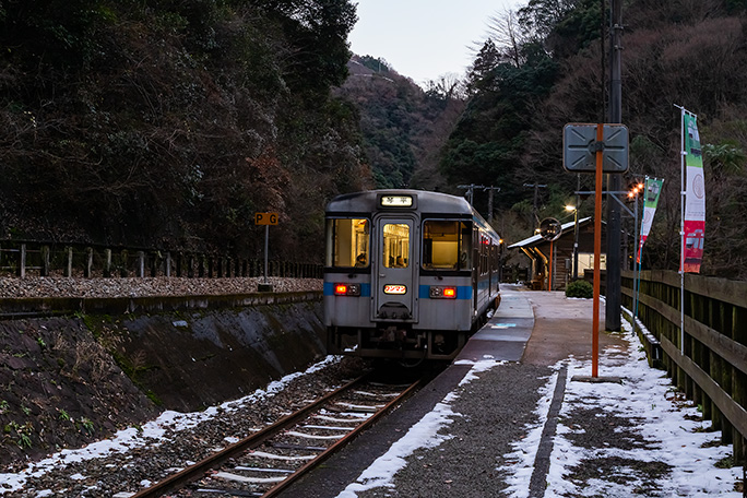 阿波池田駅から琴平行きの普通列車で引き返してきて坪尻駅に降り立った