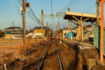 神戸電鉄粟生線・葉多駅（兵庫県：2025年1月）