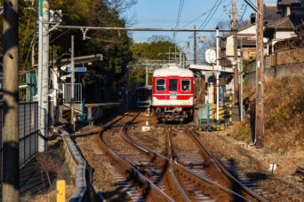 神戸電鉄粟生線・樫山駅（兵庫県：2025年1月）