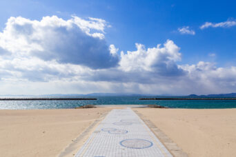 淡路島・阿万海岸から望む鳴門海峡（兵庫県：2025年1月）