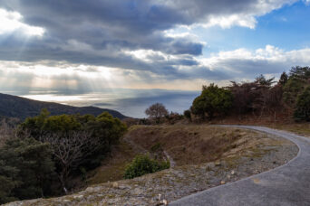 淡路島・柏原山付近から望む南淡、紀淡海峡（兵庫県：2025年1月）