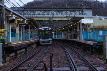 神戸電鉄有馬線・鵯越駅（兵庫県：2025年2月）