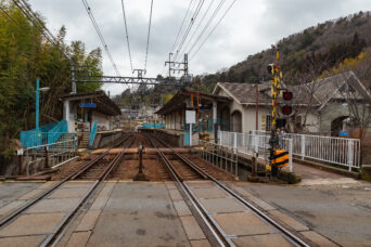 神戸電鉄有馬線・神鉄六甲駅（兵庫県：2025年2月）