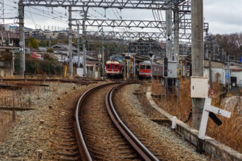 神戸電鉄有馬線・有馬口駅（兵庫県：2025年2月）