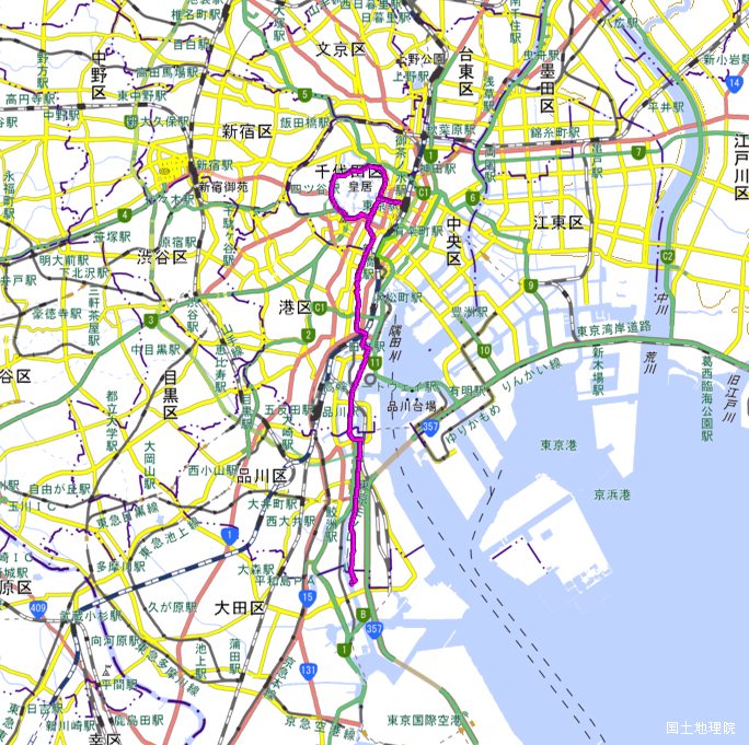ルート図：ちゃり鉄25号13日目