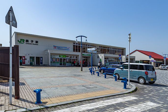 銚子駅前で自転車を組み立てて「ちゃり鉄25号」の旅をスタート