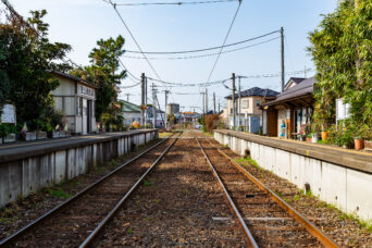 銚子・銚子電鉄鉄道線・笠上黒生駅(千葉県:2025年3月)