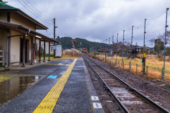 JR久留里線・小櫃駅(千葉県:2025年3月)