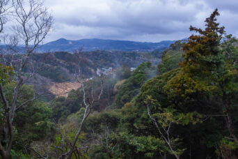 久留里・久留里城址から望む久留里城山郷(千葉県:2025年3月)