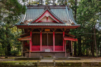 いすみ鉄道・総元~久我原間・三又大山祇神社(千葉県:2025年3月)