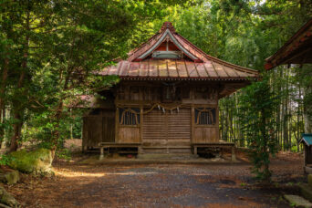 いすみ鉄道・久我原~東総元間・石祇神社(千葉県:2025年3月)