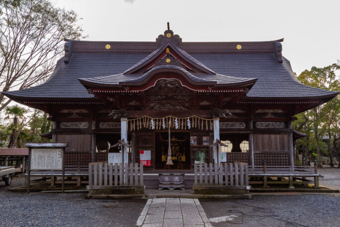 いすみ鉄道・大多喜駅付近・夷隅神社(千葉県:2025年3月)