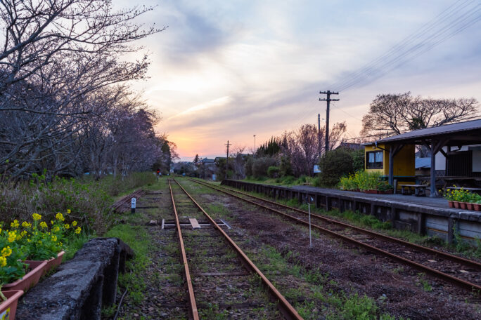 いすみ鉄道・国吉駅(千葉県:2025年3月)