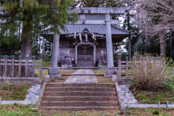 いすみ鉄道・新田野駅付近・新田野八幡神社(千葉県:2025年3月)