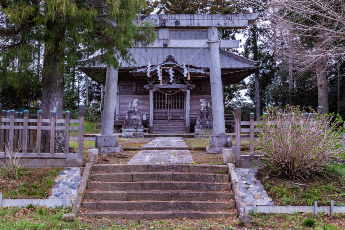 いすみ鉄道・新田野駅付近・新田野八幡神社（千葉県：2025年3月）