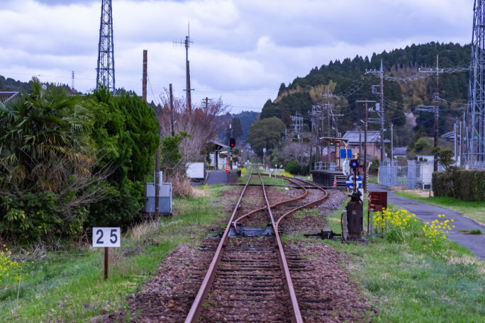 いすみ鉄道・上総東駅（千葉県：2025年3月）
