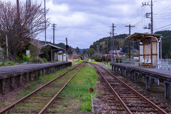 いすみ鉄道・上総東駅（千葉県：2025年3月）