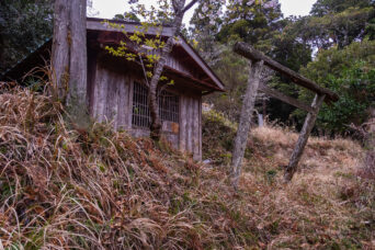 いすみ鉄道・上総東~西大原間・佐室浅間神社(千葉県:2025年3月)