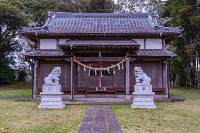 いすみ鉄道・上総東駅付近・山田神社（千葉県：2025年3月）