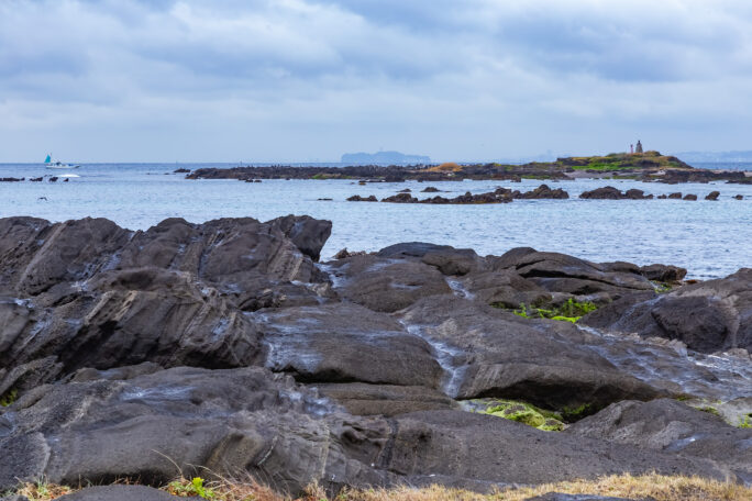 横須賀・天神島から望む笠島（神奈川県：2025年4月）