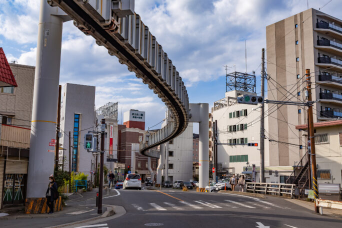 湘南モノレール江の島線・大船駅付近（神奈川県：2025年4月）