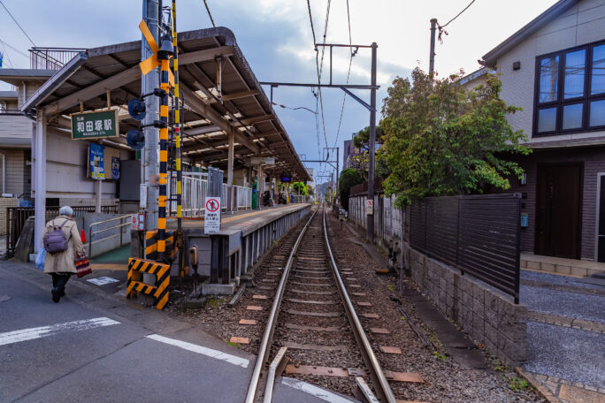 江ノ島電鉄鉄道線・和田塚駅（神奈川県：2025年4月）