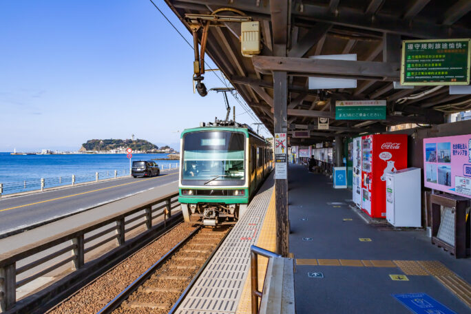 江ノ島電鉄鉄道線・鎌倉高校前駅（神奈川県：2025年4月）