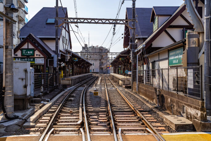 江ノ島電鉄鉄道線・江ノ島駅（神奈川県：2025年4月）