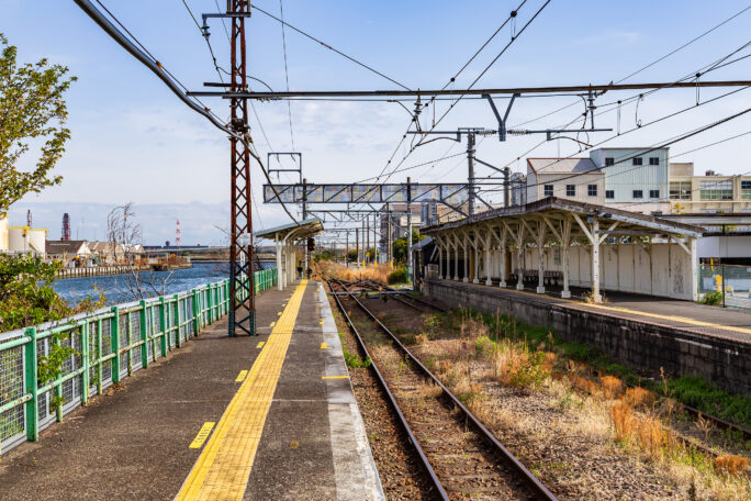 JR鶴見線・新芝浦駅（神奈川県：2025年4月）