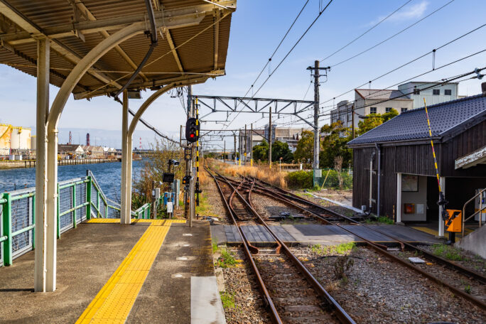 JR鶴見線・新芝浦駅（神奈川県：2025年4月）