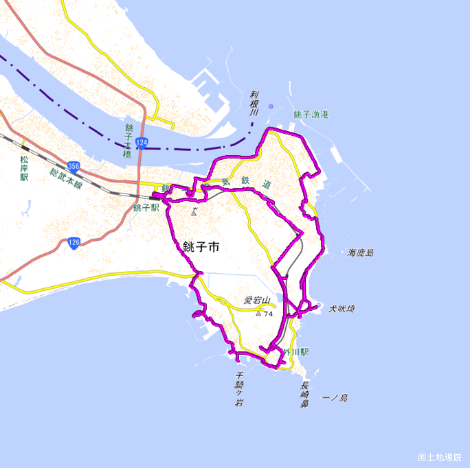 ルート図:ちゃり鉄25号1日目