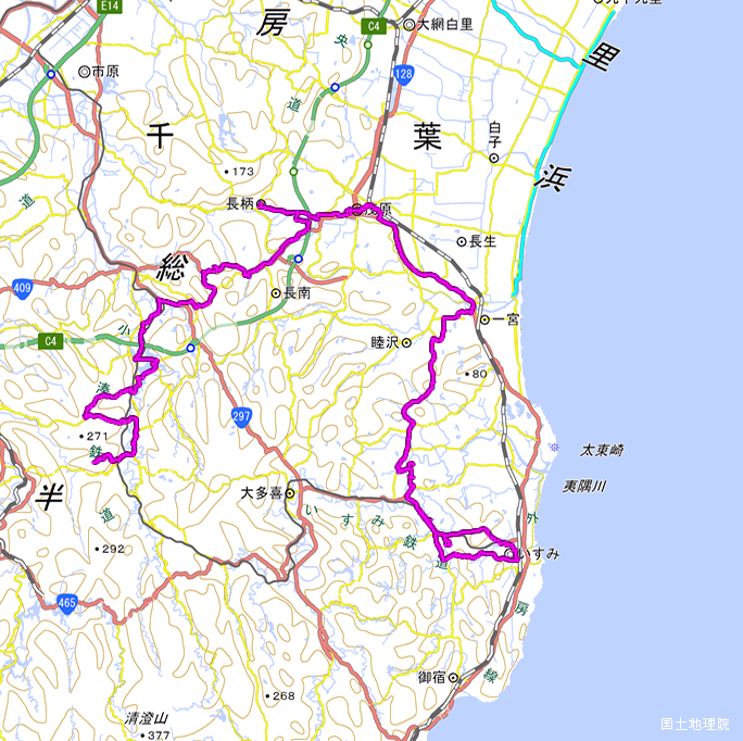 ルート図:ちゃり鉄25号7日目