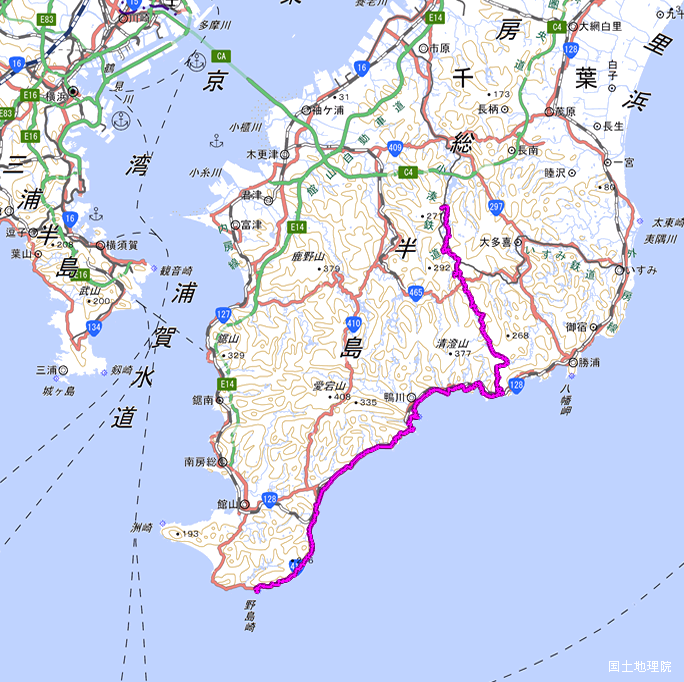 ルート図:ちゃり鉄25号8日目