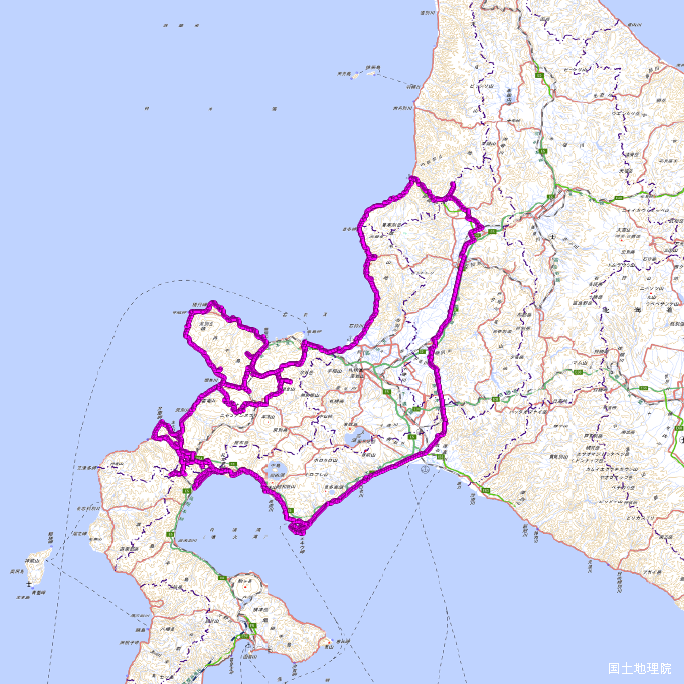 ルート図:ちゃり鉄26号北海道全図
