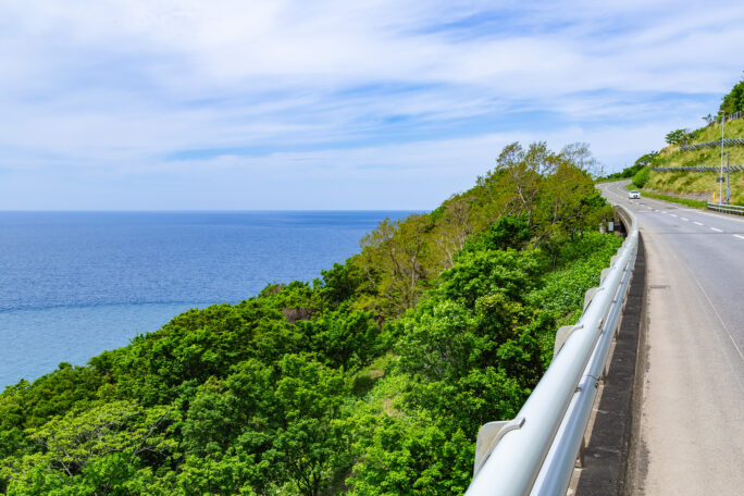 石狩・浜益・国道231号日本海オロロンライン尻苗橋付近（北海道：2025年5月）