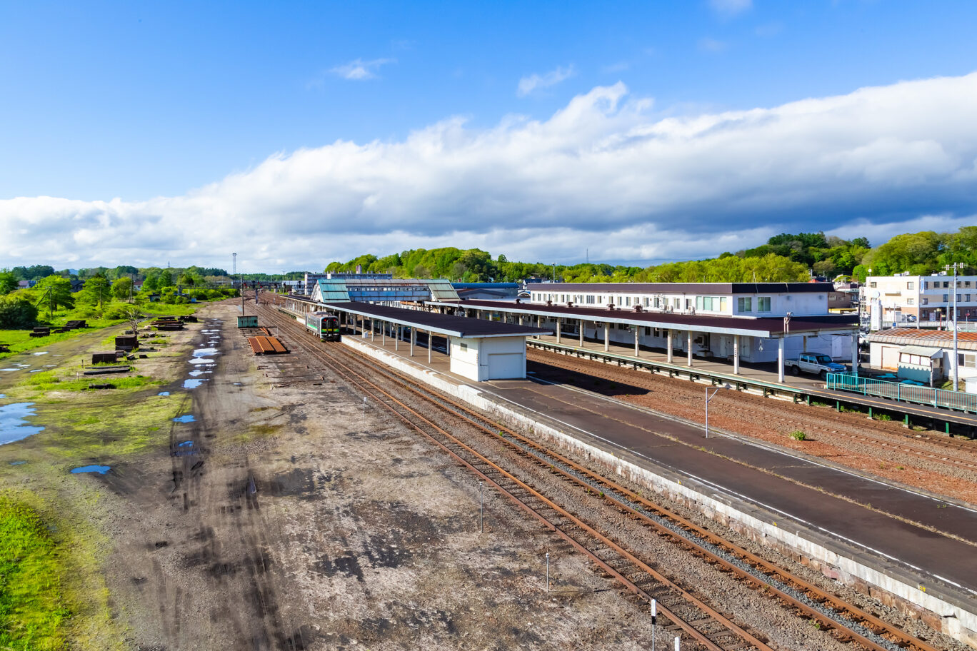 JR室蘭本線・追分駅（北海道：2025年5月）