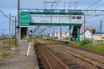 JR室蘭本線・錦岡駅(北海道:2025年5月)